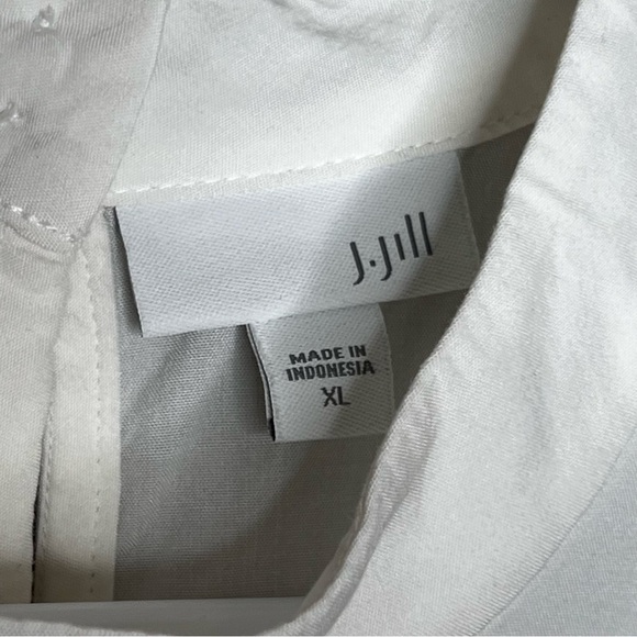 J Jill Womens XL White High Neck Sleeveless Top Lightweight Shirt - Picture 3 of 9